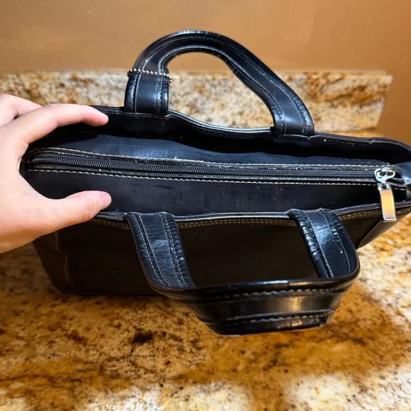 COACH Black Tote Handbag with Top Handles - Picture 8 of 11